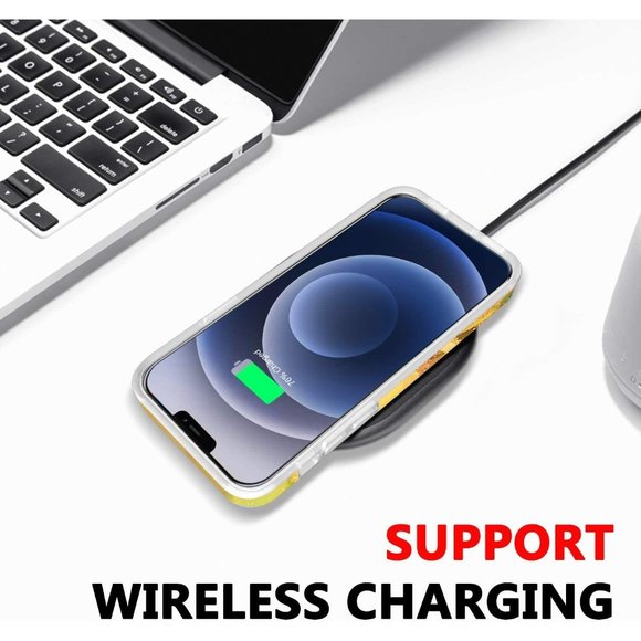 LY LANYOS Compatible with iPhone 12/12 Pro (6.1 inch) Case, Ultra-Thin Gold Spar - Picture 6 of 7